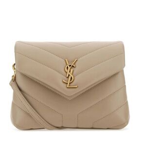 Yves Saint Laurent Taupe Quilted Clutch